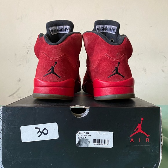 Jordan 5 Red Suede - Picture 6 of 8